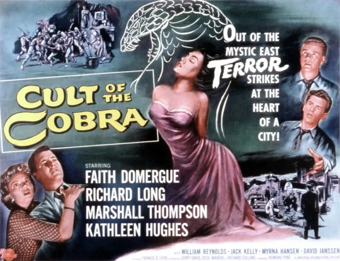 Framed Print : CULT OF THE COBRA, Marshall Thompson, Kathleen Hughes, Faith Domergue, William Reynolds, Jack Kelly, 1955 Framed Print : CULT OF THE COBRA, Marshall Thompson, Kathleen Hughes, Faith Domergue, William Reynolds, Jack Kelly, 1955