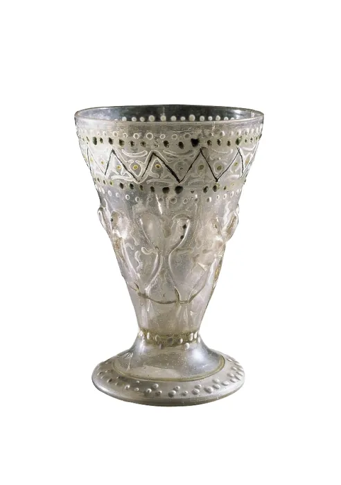 Framed Print : Cup (16th c.). Enameled glass. Made in Catalonia. Ceramics. SPAIN. Barcelona. Museum of Decorative Arts. AISA / Everett Collection**US SALES ONLY**