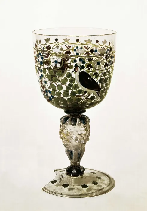 Framed Print : Cup (16th c.). Renaissance art. Glass and Crystal. FRANCE. Paris. Decorative Arts Museum. Proc: SPAIN. CATALONIA. AISA / Everett Collection**US SALES ONLY**