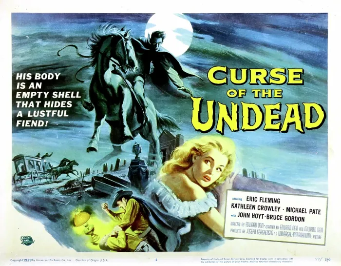 Framed Print : CURSE OF THE UNDEAD, Kathleen Crowley, 1959