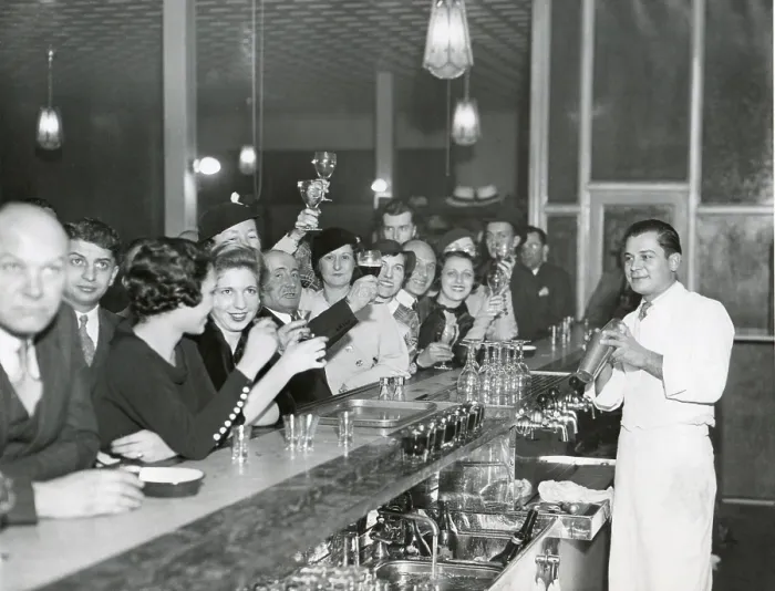Framed Print : Customers at a Philadelphia bar after Prohibition's end, Dec. 1933. (BSLOC_2013_8_148)