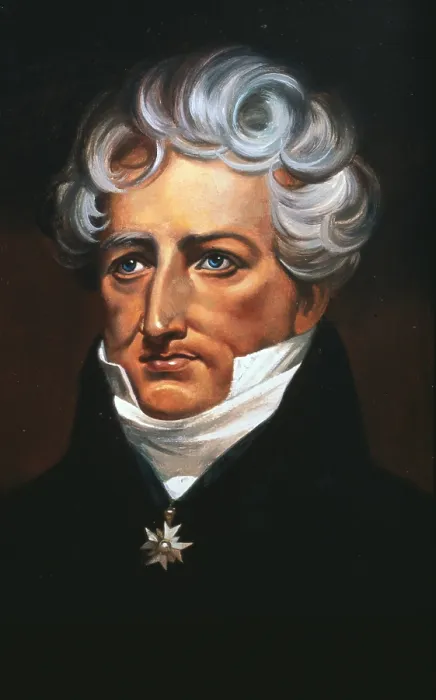 Framed Print : CUVIER, Georges (1769-1832). French zoologist. He was instrumental in establishing the fields of comparative anatomy and paleontology. Oil on canvas