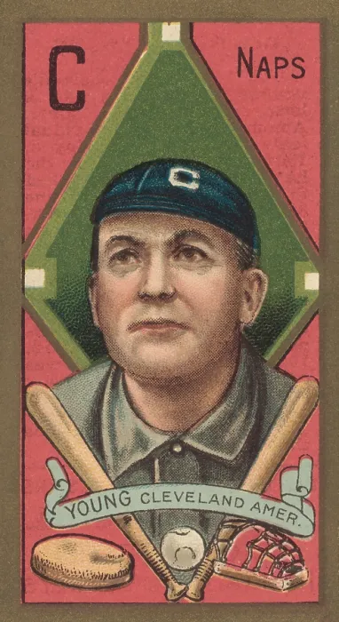 Framed Print : Cy Young, 1911 baseball card, published when he played for the Cleveland Naps (now Indians) (BSLOC_2018_3_116) Framed Print : Cy Young, 1911 baseball card, published when he played for the Cleveland Naps (now Indians) (BSLOC_2018_3_116)