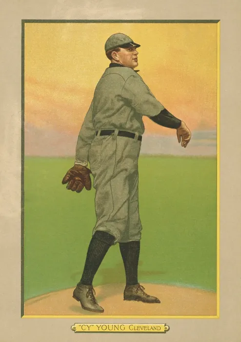 Framed Print : Cy Young, 1911 baseball card, published when he played for the Cleveland Naps (now Indians) (BSLOC_2018_3_117) Framed Print : Cy Young, 1911 baseball card, published when he played for the Cleveland Naps (now Indians) (BSLOC_2018_3_117)