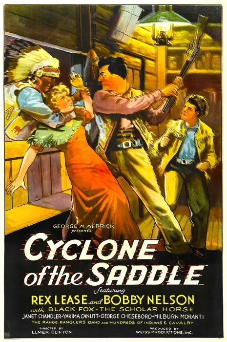 Framed Print : CYCLONE OF THE SADDLE, center right: Rex Lease, far right: Bobby Nelson, 1935 Framed Print : CYCLONE OF THE SADDLE, center right: Rex Lease, far right: Bobby Nelson, 1935