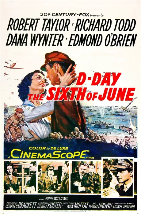 Framed Print : D-DAY THE SIXTH OF JUNE, US poster, Dana Wynter, Robert Taylor, 1956. 20th Century Fox, TM & Copyright / Courtesy Everett Collection