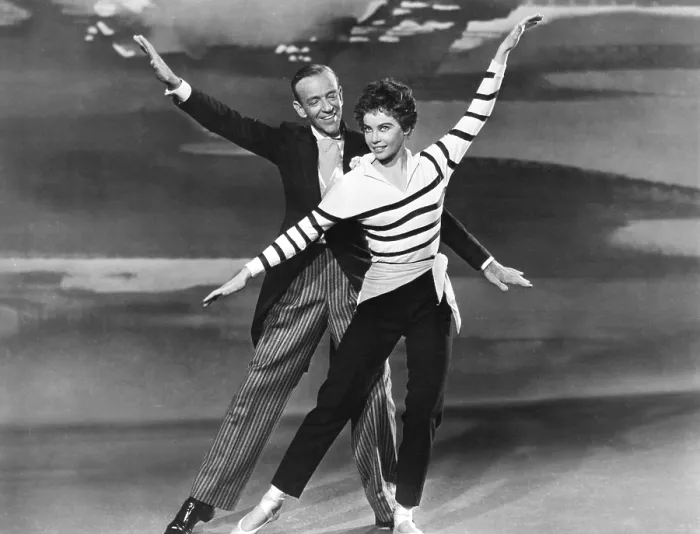 Framed Print : DADDY LONG LEGS, from left: Fred Astaire, Leslie Caron, 1955, TM & Copyright 20th Century Fox Film Corp. / courtesy Everett Collection