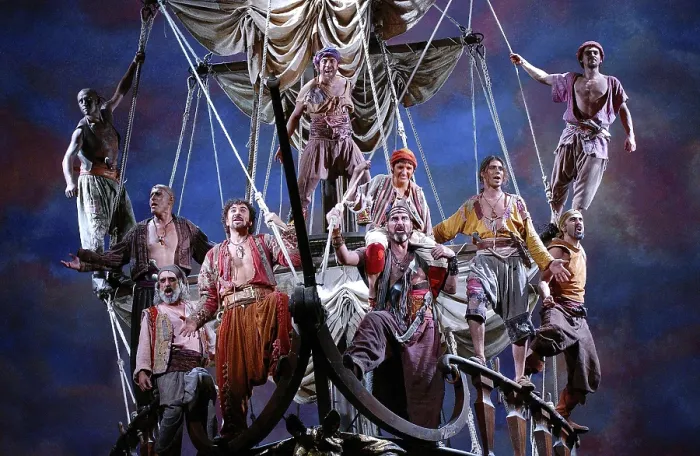Framed Print : Dagoll Dagom Theatre Company. Scene of the musical 'Mar i Cel' (2004). AISA / Everett Collection**US SALES ONLY** Framed Print : Dagoll Dagom Theatre Company. Scene of the musical 'Mar i Cel' (2004). AISA / Everett Collection**US SALES ONLY**