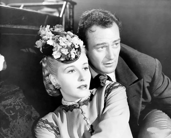 Framed Print : DAKOTA, from left, Vera Hruba Ralston, John Wayne, 1945 Framed Print : DAKOTA, from left, Vera Hruba Ralston, John Wayne, 1945