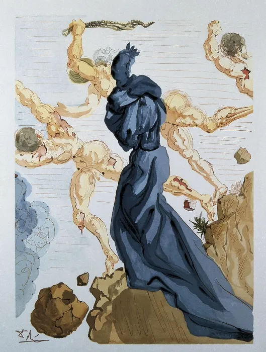 Framed Print : DALI, Salvador (1904-1989). The Divine Comedy. 1960. Illustration from an edition of Dante's 'Divine Comedy'