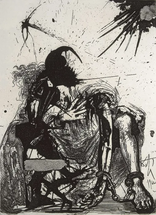 Framed Print : DALI, Salvador (1904-1989). Segismundo. 1962. Illustration for an edition of 'La Vida es Sueo' (Life is a Dream) by Pedro Calderon de la Barca Framed Print : DALI, Salvador (1904-1989). Segismundo. 1962. Illustration for an edition of 'La Vida es Sueo' (Life is a Dream) by Pedro Calderon de la Barca