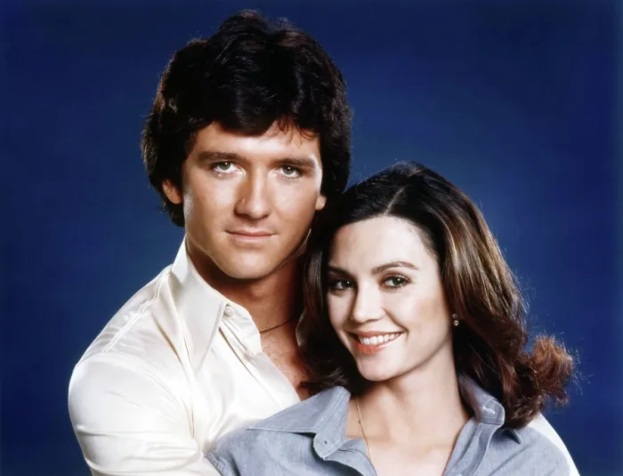 Framed Print : DALLAS, from left: Patrick Duffy, Victoria Principal, 1978-91