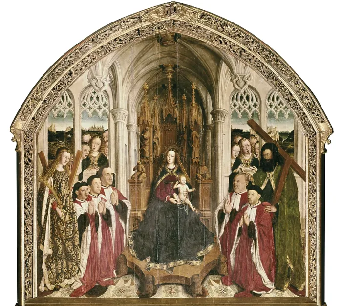 Framed Print : DALMAU, Lluis ( -1460). The Virgin of the Councillors. 1443 - 1445. Flemish influence in this work