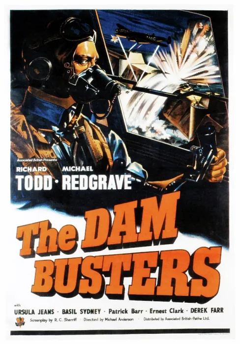 Framed Print : THE DAM BUSTERS, (aka THE DAMBUSTERS), UK poster art, 1955