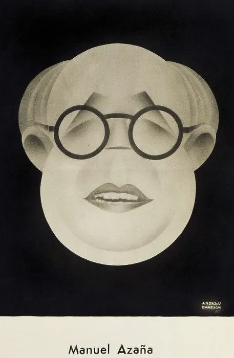 Framed Print : DAMESON, Andreu (1897-1968). Manuel Azaa. 1937. Drawing. SPAIN. Barcelona. Biblioteca de Catalunya (National Library of Catalonia)