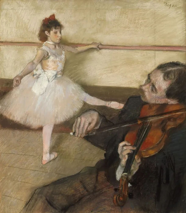 Framed Print : The Dance Lesson, by Edgar Degas, 1879, French impressionist drawing, pastel on paper Framed Print : The Dance Lesson, by Edgar Degas, 1879, French impressionist drawing, pastel on paper