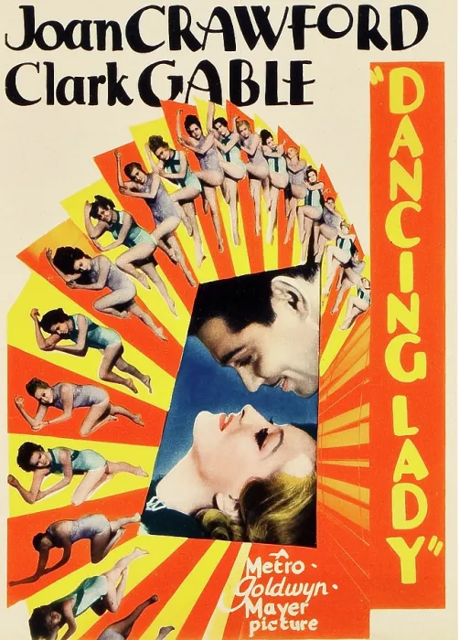 Framed Print : DANCING LADY, Clark Gable, Joan Crawford on midget window card, 1933