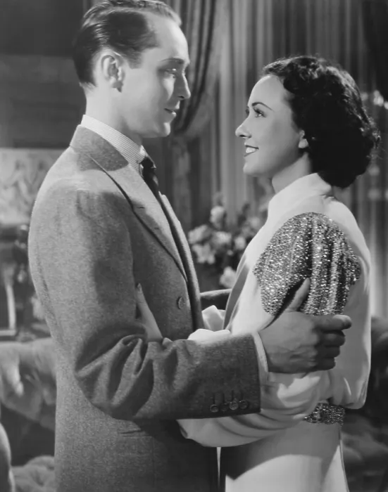 Framed Print : DANGEROUS, from left: Franchot Tone, Margaret Lindsay, 1935