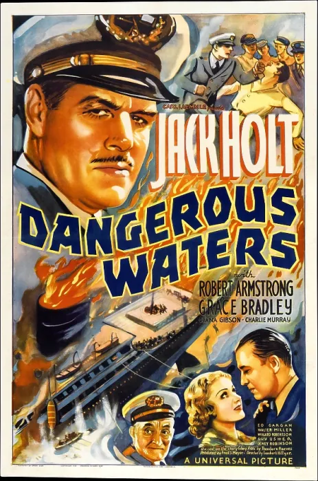 Framed Print : DANGEROUS WATERS, top left: Jack Holt, bottom center: Grace Bradley, bottom right: Robert Armstrong, 1936 Framed Print : DANGEROUS WATERS, top left: Jack Holt, bottom center: Grace Bradley, bottom right: Robert Armstrong, 1936