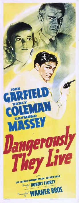 Framed Print : DANGEROUSLY THEY LIVE, clockwise from left: Nancy Coleman, Raymond Massey, John Garfield, 1941