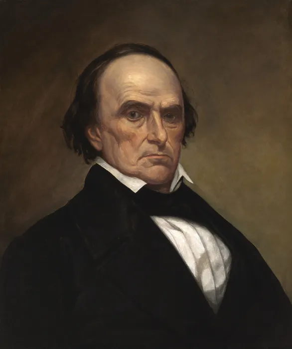 Framed Print : Daniel Webster in painting by Samuel B. Foster, of 1850s, after an 1847 daguerreotype by John Whipple of Boston. Webster was a Federalist politician before 1825 Framed Print : Daniel Webster in painting by Samuel B. Foster, of 1850s, after an 1847 daguerreotype by John Whipple of Boston. Webster was a Federalist politician before 1825