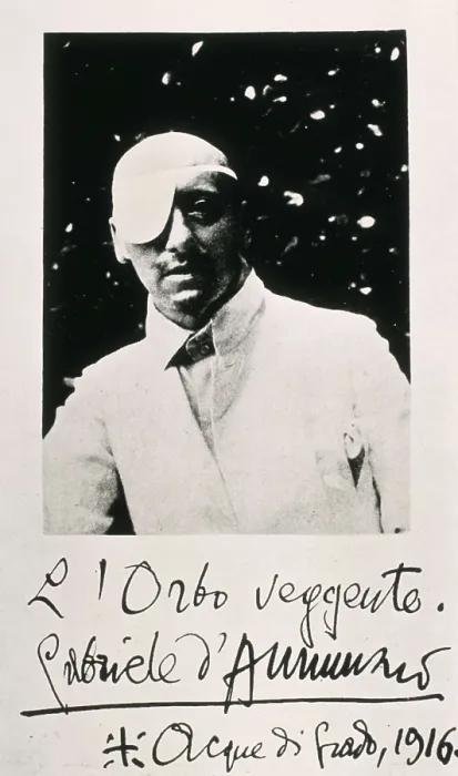 Framed Print : D'ANNUNZIO, Gabriele (1863-1938). Portrait. Injured D'Annunzio was called 'L'Orbo veggente'. AISA / Everett Collection**US SALES ONLY**