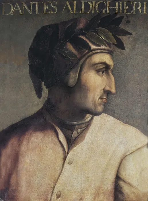 Framed Print : DANTE ALIGHIERI (1265-1321). Anonymous portrait. Oil on canvas. ITALY. Florence. Galleria degli Uffizi (Uffizi Gallery). AISA / Everett Collection**US SALES ONLY**
