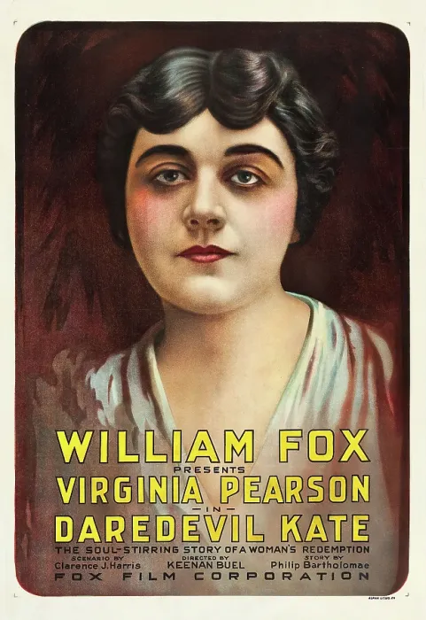 Framed Print : DAREDEVIL KATE, Virginia Pearson on poster art, 1916, TM and Copyright 20th Century Fox Film Corp. All rights reserved. / courtesy Everett Collection