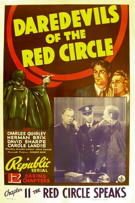 Framed Print : DAREDEVILS OF THE RED CIRCLE, top from left: Charles Quigley, Carole Landis in Chapter 11: The Red Circle Speaks, 1939 Framed Print : DAREDEVILS OF THE RED CIRCLE, top from left: Charles Quigley, Carole Landis in Chapter 11: The Red Circle Speaks, 1939