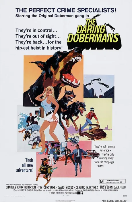 Framed Print : THE DARING DOBERMANS, U.S. poster, 1973