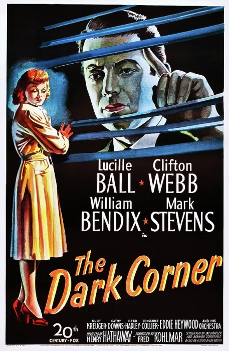 Framed Print : THE DARK CORNER, US poster art, Lucille Ball, Mark Stevens, 1946. TM and Copyright 20th Century Fox Film Corp. All rights reserved. Courtesy: Everett Collection Framed Print : THE DARK CORNER, US poster art, Lucille Ball, Mark Stevens, 1946. TM and Copyright 20th Century Fox Film Corp. All rights reserved. Courtesy: Everett Collection