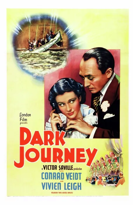 Framed Print : DARK JOURNEY, US poster art, from left: Vivien Leigh, Conrad Veidt, 1937 Framed Print : DARK JOURNEY, US poster art, from left: Vivien Leigh, Conrad Veidt, 1937