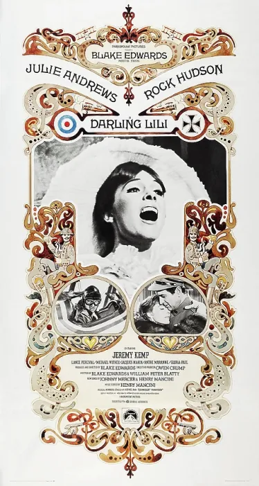 Framed Print : DARLING LILI, US poster, Julie Andrews (center), bottom from left: Rock Hudson, Julie Andrews, Rock Hudson, 1970