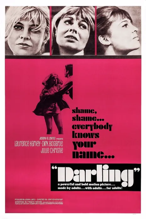 Framed Print : DARLING, US poster art, Julie Christie, 1965 Framed Print : DARLING, US poster art, Julie Christie, 1965