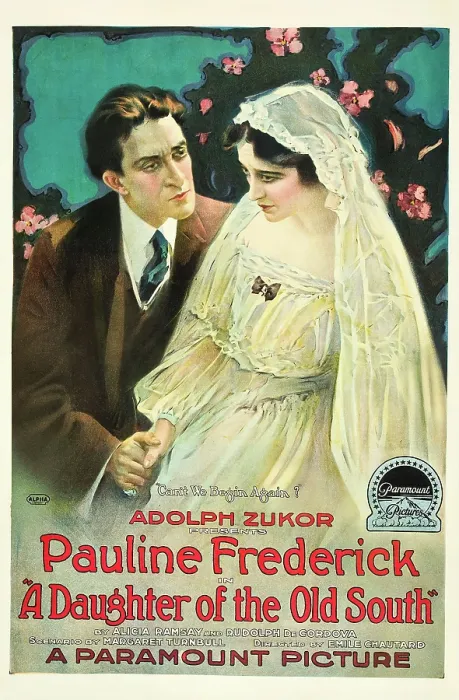 Framed Print : A DAUGHTER OF THE OLD SOUTH, l-r: Pedro De Cordoba, Pauline Frederick, 1918