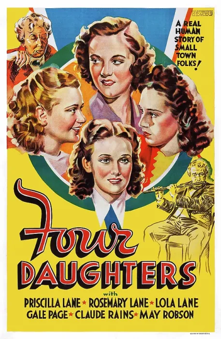 Framed Print : FOUR DAUGHTERS, clockwise from top: Gale Page, Rosemary Lane, Priscilla Lane, Lola Lane on poster art, 1938 Framed Print : FOUR DAUGHTERS, clockwise from top: Gale Page, Rosemary Lane, Priscilla Lane, Lola Lane on poster art, 1938