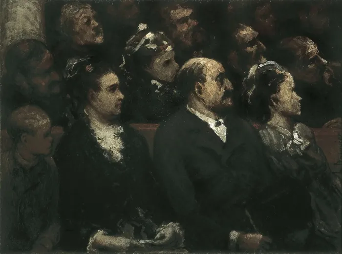 Framed Print : DAUMIER, Honor (1808-1879). French Theater (Theatre Francais). ca. 1856. Realism. Oil on canvas. UNITED STATES OF AMERICA. Washington. National Gallery of Art