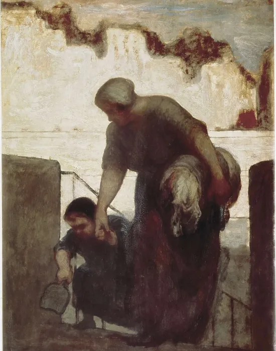 Framed Print : DAUMIER, Honor (1808-1879). The Washerwoman (La blanchisseuse). 1860 - 1861. Realism. Oil on canvas. FRANCE. Paris. Muse d'Orsay (Orsay Museum) Framed Print : DAUMIER, Honor (1808-1879). The Washerwoman (La blanchisseuse). 1860 - 1861. Realism. Oil on canvas. FRANCE. Paris. Muse d'Orsay (Orsay Museum)