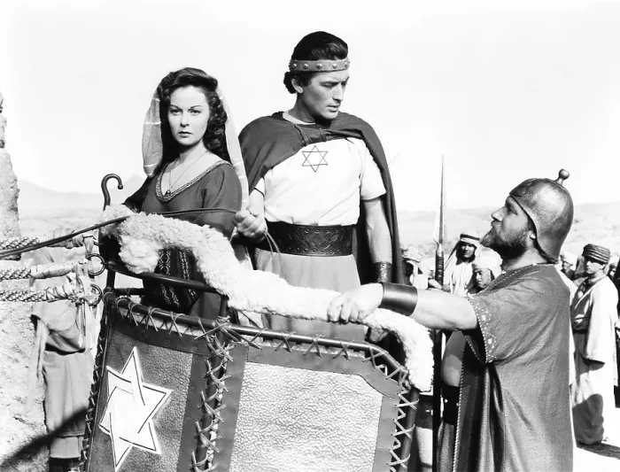 Framed Print : DAVID AND BATHSHEBA, from left: Susan Hayward, Gregory Peck, James Robertson Justice, 1951. TM & copyright 20th Century Fox Film Corp Framed Print : DAVID AND BATHSHEBA, from left: Susan Hayward, Gregory Peck, James Robertson Justice, 1951. TM & copyright 20th Century Fox Film Corp