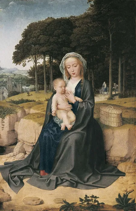 Framed Print : David, Gerard (1460-1523). Rest on the Flight into Egypt. 1523. Flemish art. Oil on wood. SPAIN. Madrid. Prado Museum. AISA / Everett Collection**US SALES ONLY**