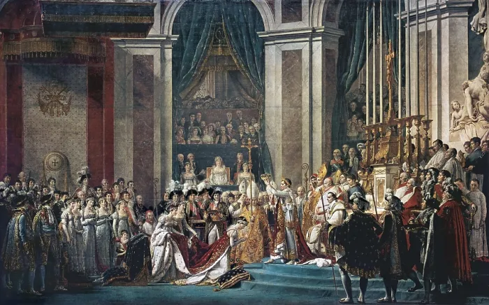 Framed Print : David, Jacques-Louis (1748-1825). The Consecration of the Emperor Napoleon and the Coronation of the Empress Josephine by Pope Pius VII, 2nd December 1804. 1806-1807