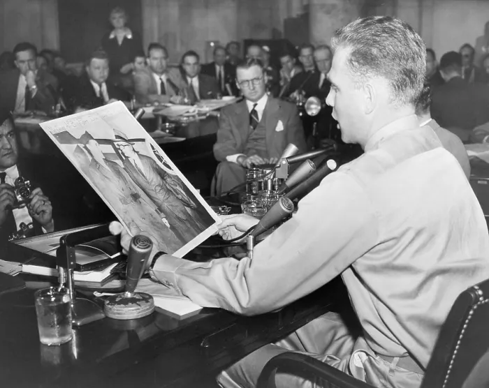 Framed Print : David Schine (1927-1996), a former member if McCarthy's staff became the center of controversy and gossip during the Army-McCarthy hearings in 1954
