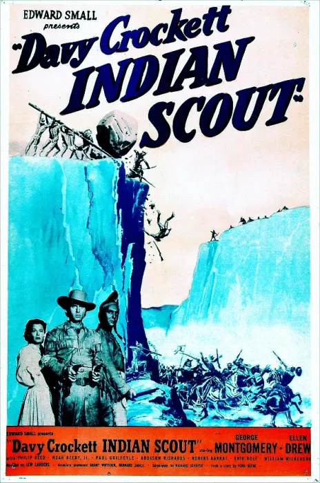 Framed Print : DAVY CROCKETT, INDIAN SCOUT, US poster, inset: Ellen Drew, George Montgomery, Philip Reed, 1950