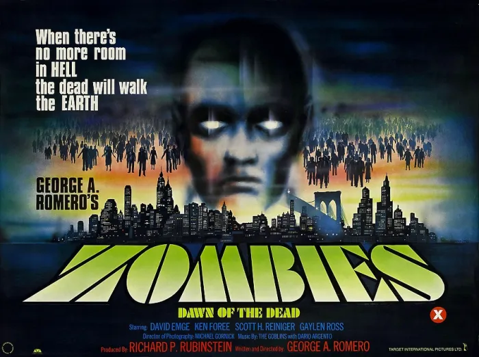 Framed Print : DAWN OF THE DEAD, (aka ZOMBIES), foreign poster art, 1978. United Film Distribution Company / Courtesy Everett Collection Framed Print : DAWN OF THE DEAD, (aka ZOMBIES), foreign poster art, 1978. United Film Distribution Company / Courtesy Everett Collection