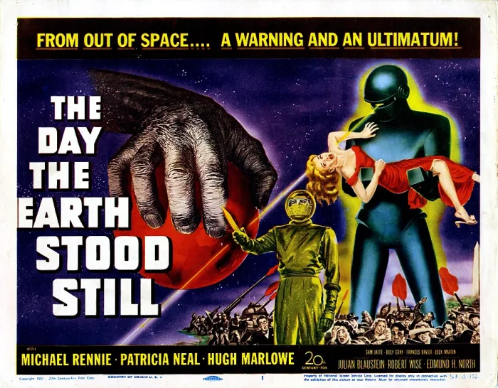 Framed Print : THE DAY THE EARTH STOOD STILL, Michael Rennie, Patricia Neal, 1951