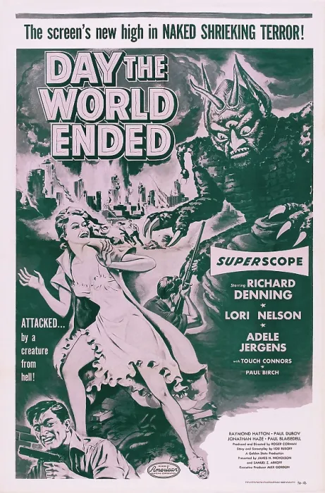 Framed Print : DAY THE WORLD ENDED, US poster, from top: Lori Nelson, Richard Denning, 1955 Framed Print : DAY THE WORLD ENDED, US poster, from top: Lori Nelson, Richard Denning, 1955