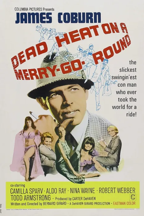 Framed Print : DEAD HEAT ON A MERRY-GO-ROUND, US poster, James Coburn, bottom from left: Tanya Lemani, Rose Marie, Camilla Sparv, Nina Wayne, Marian McCargo, 1966 Framed Print : DEAD HEAT ON A MERRY-GO-ROUND, US poster, James Coburn, bottom from left: Tanya Lemani, Rose Marie, Camilla Sparv, Nina Wayne, Marian McCargo, 1966