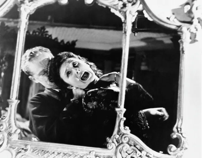 Framed Print : DEAD OF NIGHT, from left: Ralph Michael, Googie Withers, segment The Haunted Mirror, 1945 deadofnight1945-fsct014(deadofnight1945-fsct014) Framed Print : DEAD OF NIGHT, from left: Ralph Michael, Googie Withers, segment The Haunted Mirror, 1945 deadofnight1945-fsct014(deadofnight1945-fsct014)