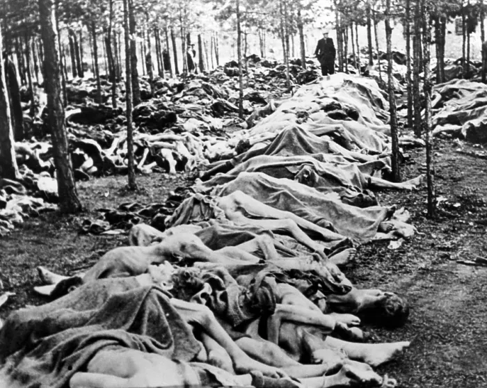 Framed Print : Dead prisoners piled outside Belsen concentration camp, 1945. Courtesy: CSU Archives / Everett Collection Framed Print : Dead prisoners piled outside Belsen concentration camp, 1945. Courtesy: CSU Archives / Everett Collection