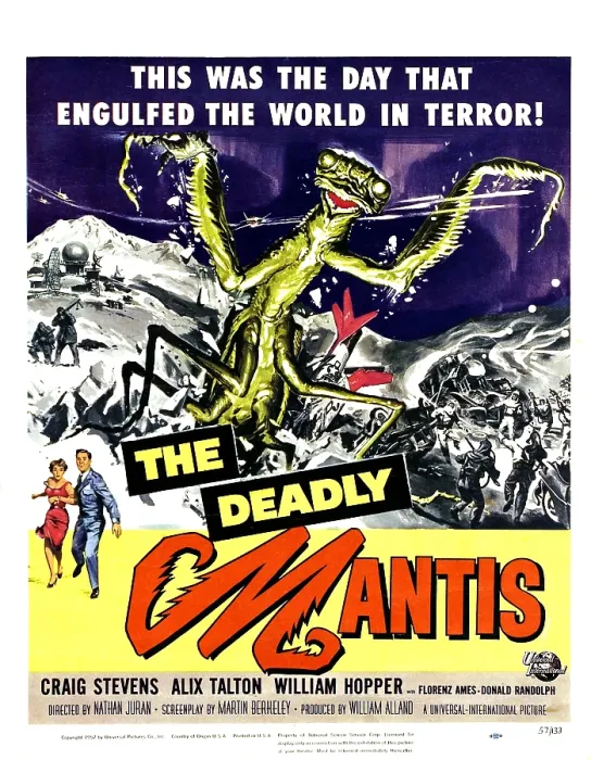 Framed Print : THE DEADLY MANTIS, bottom from left: Alix Talton, Craig Stevens, 1957 Framed Print : THE DEADLY MANTIS, bottom from left: Alix Talton, Craig Stevens, 1957